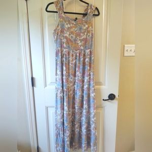 ASOS "Pieces" Petite Floral Tiered Maxi Dress